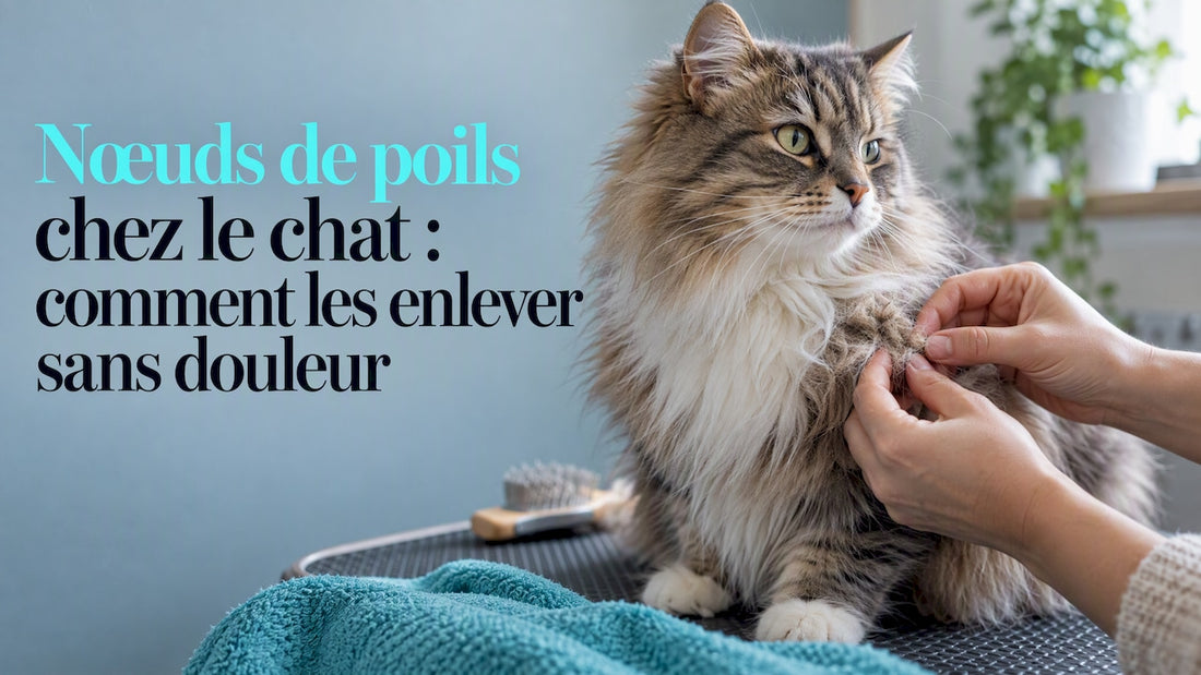 Chat à poils longs pendant un démêlage en douceur