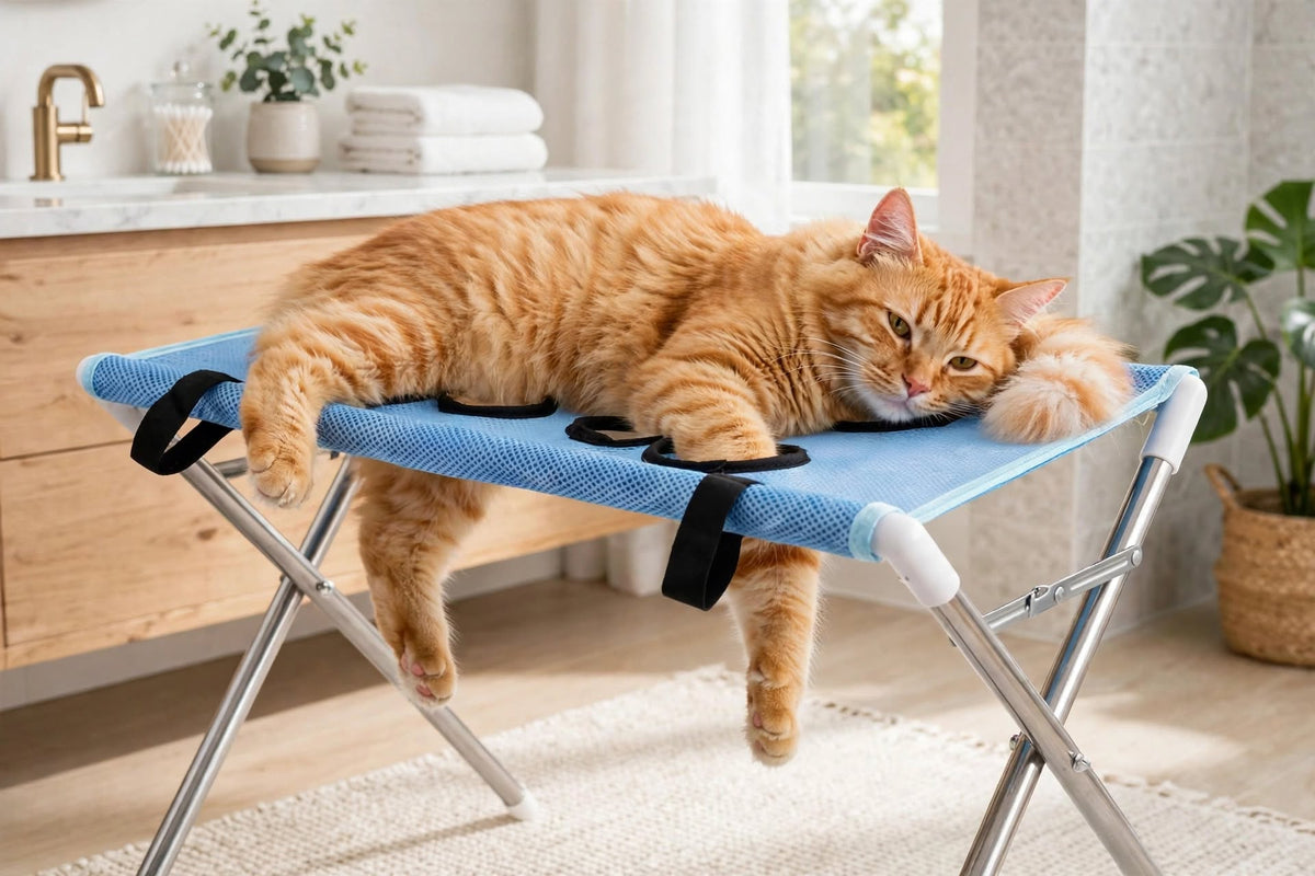 Foldable Pet Grooming Table – Bathing & Nail Trimming Station