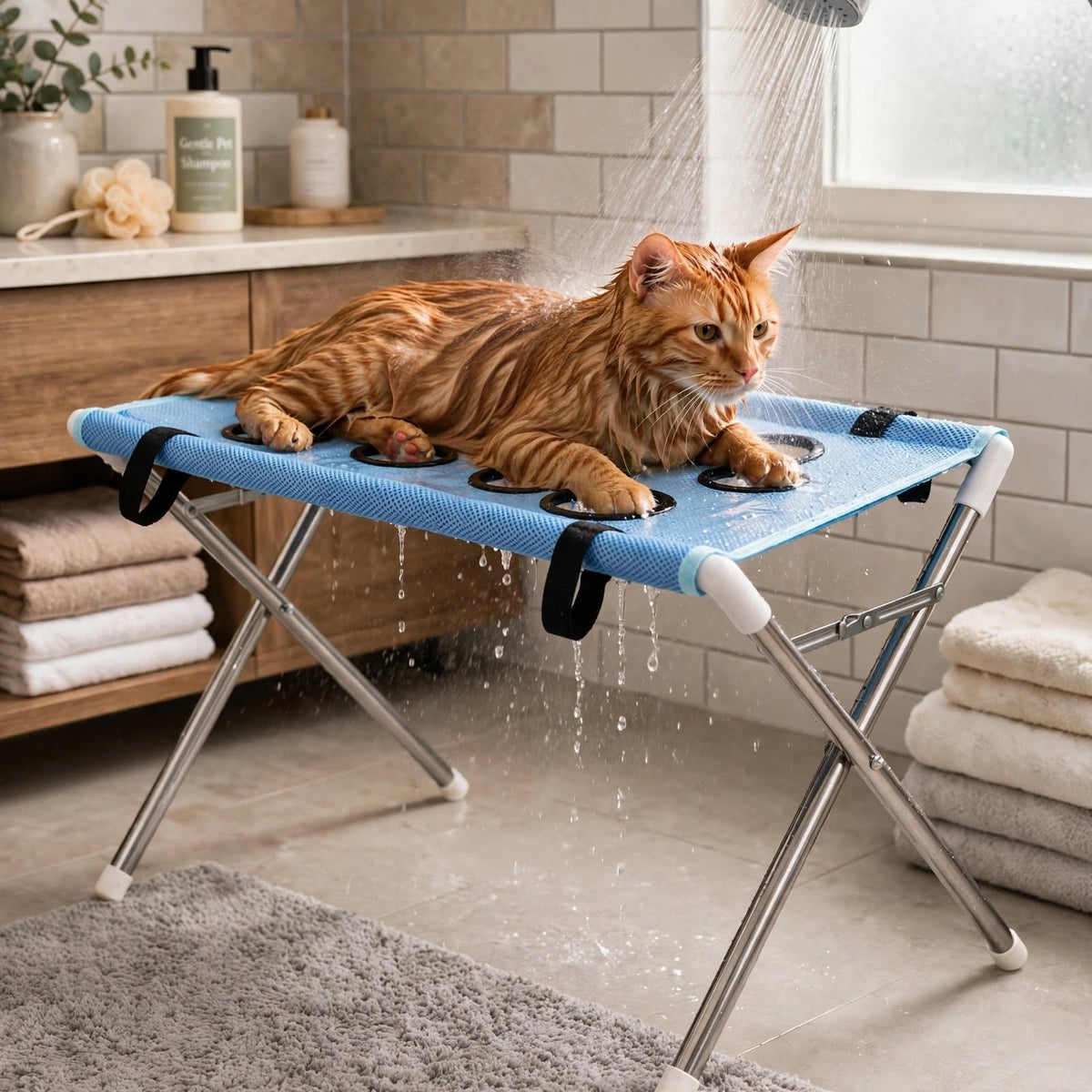 Foldable Pet Grooming Table – Bathing & Nail Trimming Station